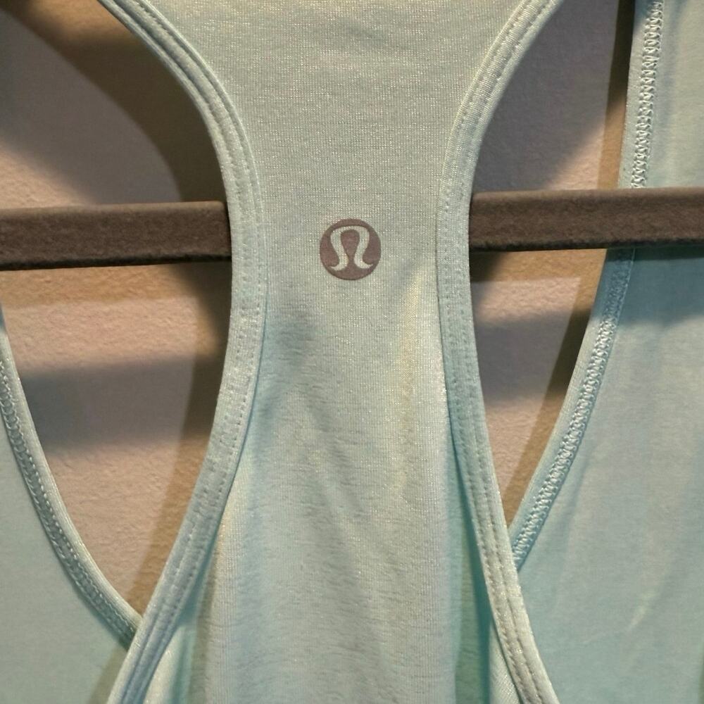 Lululemon Racerback Tank Top Light Blue Size 4 - Picture 3 of 3